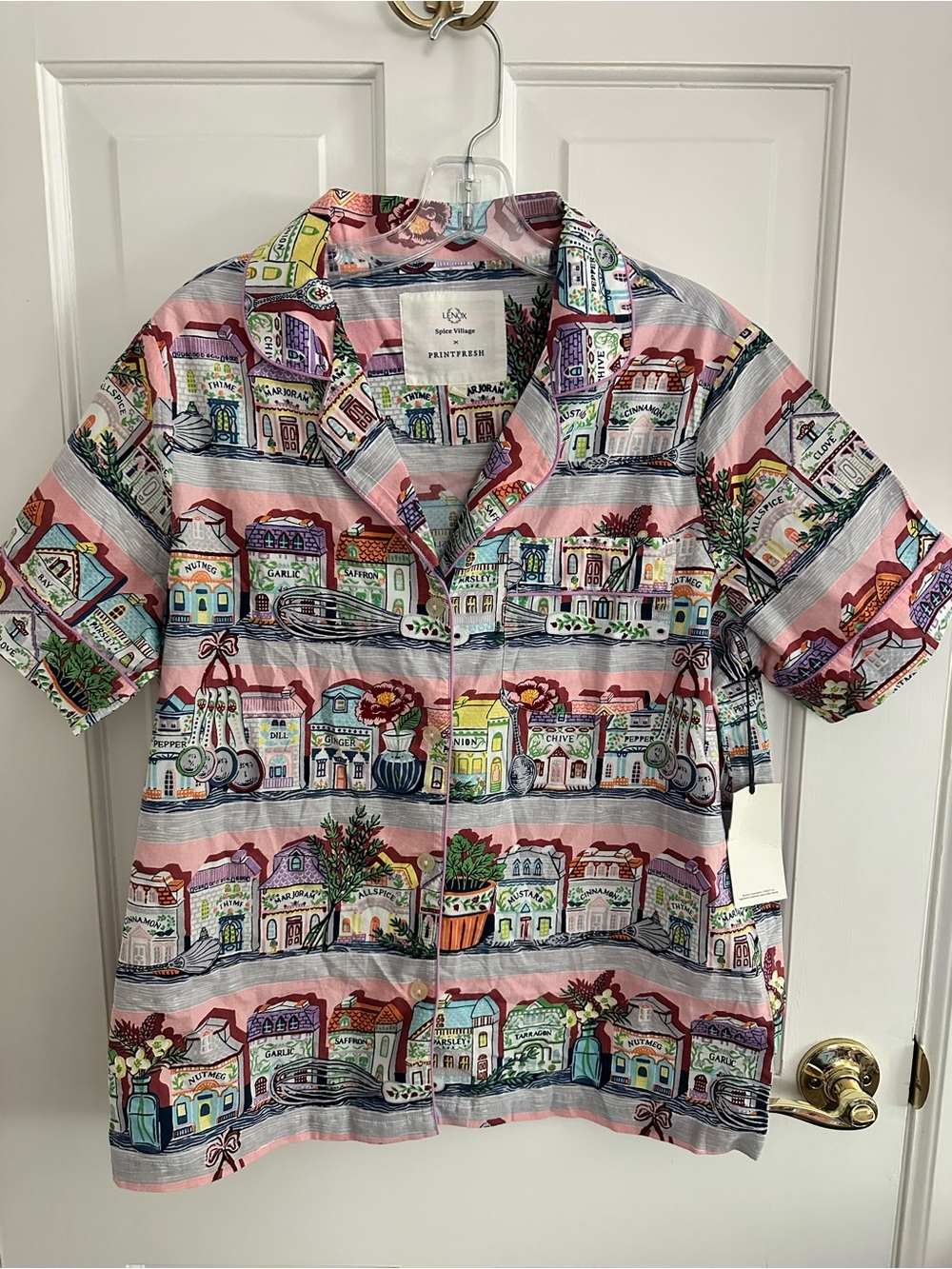Printfresh x Lenox NWT spice village short sleeve pajama top